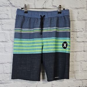 Hurley Kids Blue and Green Swim Trunks